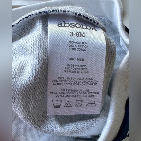 NWT Absorba Baby Boy Two Piece Yellow Blue Whale T-Shirt Striped Pant Set 3-6M - Picture 5 of 7